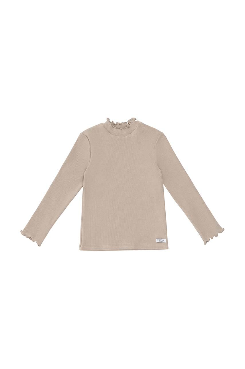 Donsje longsleeve copii Wonsy Shirt culoarea bej, cu turtleneck, 4089800