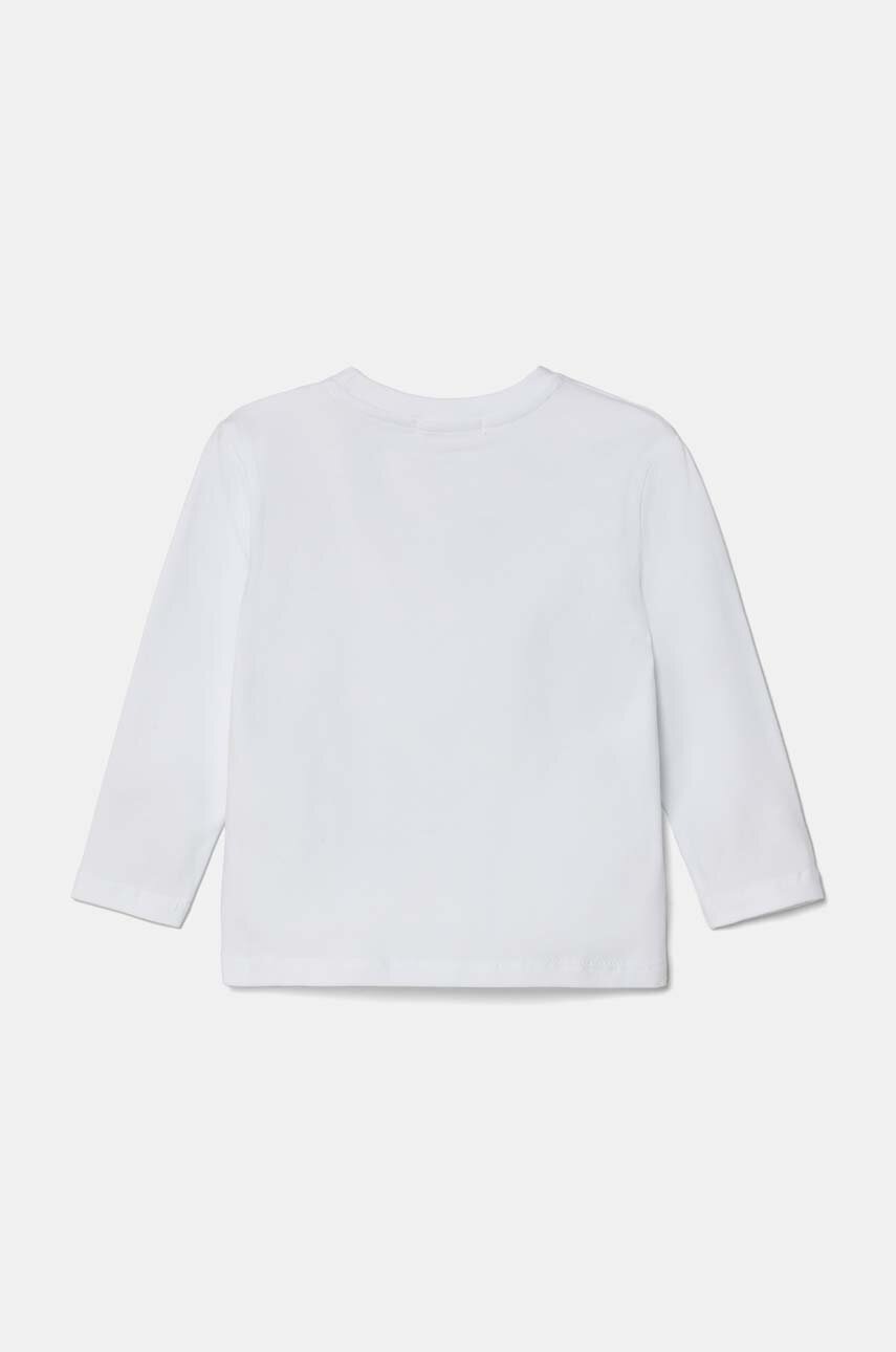 Дитячий лонгслів Pinko Up колір білий F4PIBGTH204 Дитячий лонгслів Pinko Up колір білий F4PIBGTH204