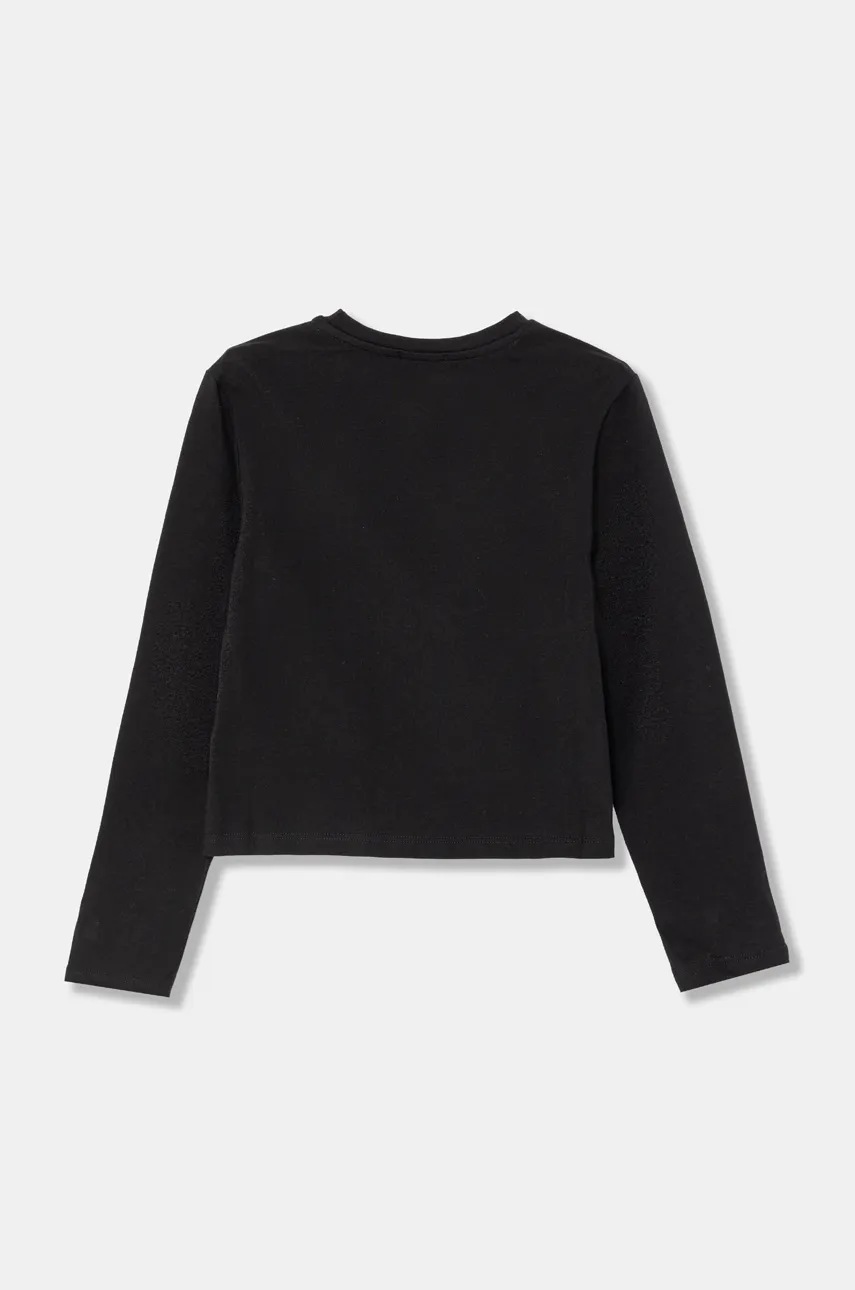 Хлопковый детский лонгслив Pinko Up цвет чёрный F4PIJGTH024 Хлопковый детский лонгслив Pinko Up цвет чёрный F4PIJGTH024