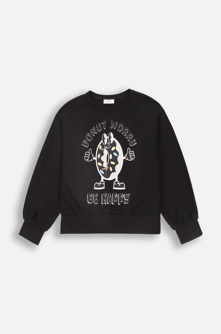 Coccodrillo longsleeve copii culoarea negru, CARTOONS GIRL KIDS