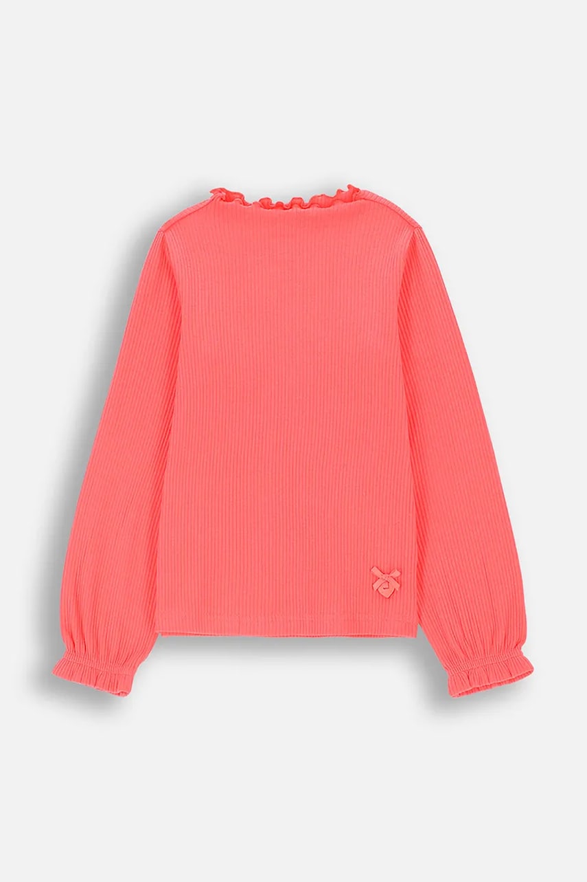 Coccodrillo longsleeve copii culoarea roz, cu turtleneck, HEARTS GIRL KIDS Coccodrillo longsleeve copii culoarea roz, cu turtleneck, HEARTS GIRL KIDS