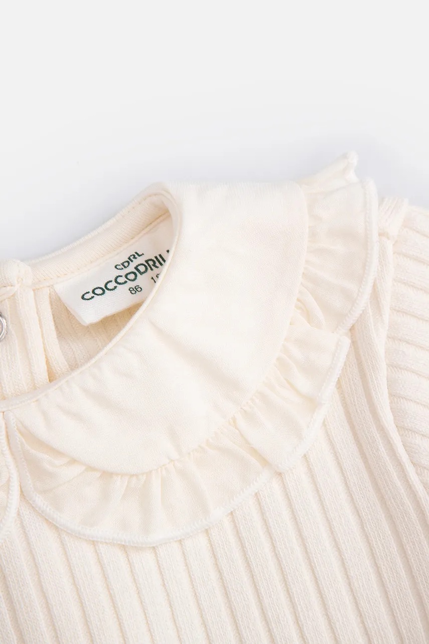 Coccodrillo gyerek hosszúujjú bézs, galléros, ELEGANT BABY GIRL termék 2. képe