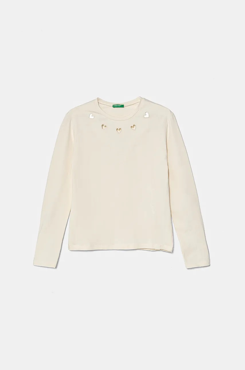 

Детска блуза с дълги ръкави United Colors of Benetton в бежово 3P4ZC10JE, Бежов