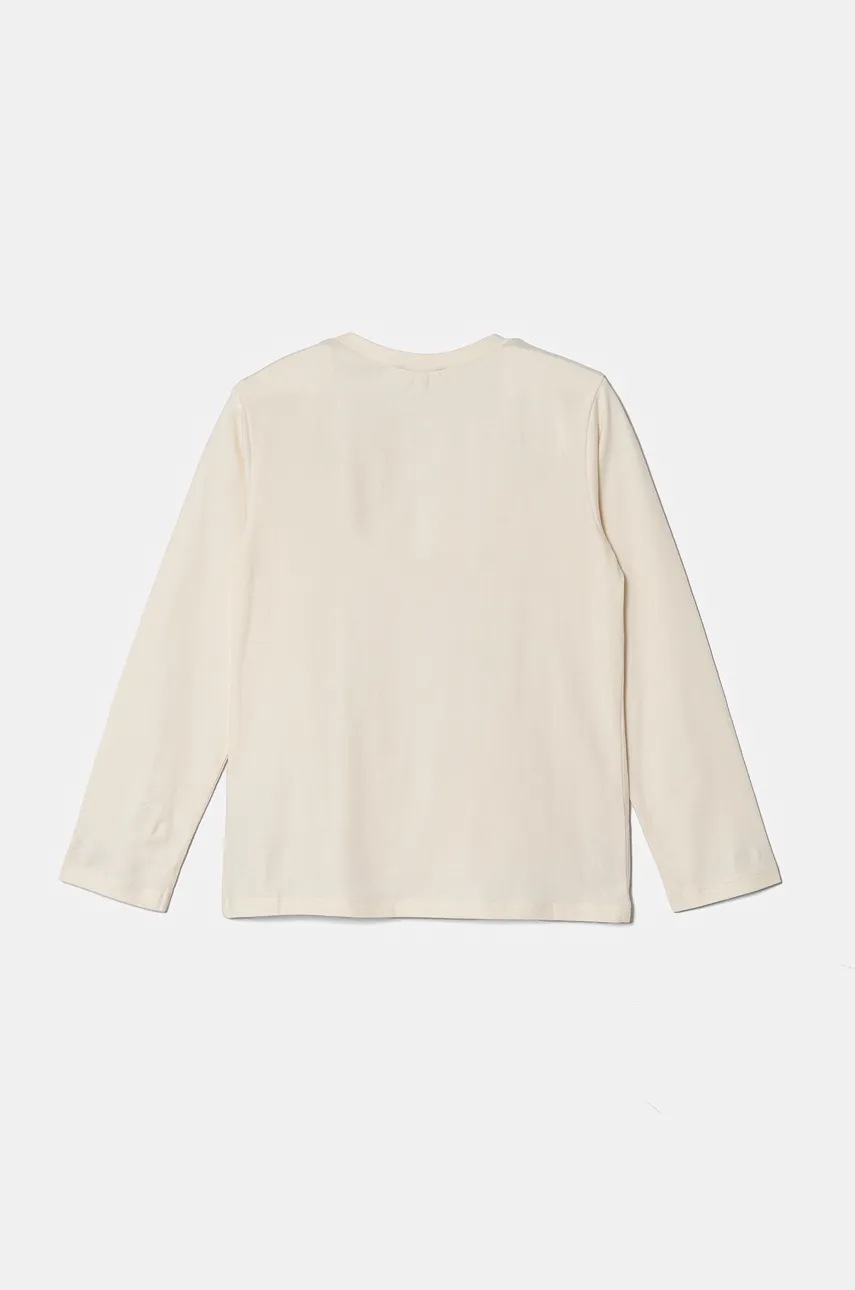 Дитячий лонгслів United Colors of Benetton колір бежевий 3P4ZG10FV