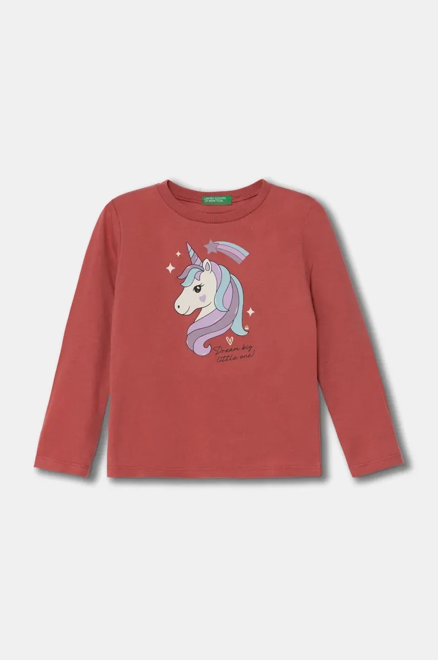 

Детска блуза с дълги ръкави United Colors of Benetton в розово 3096G10H1, Розов