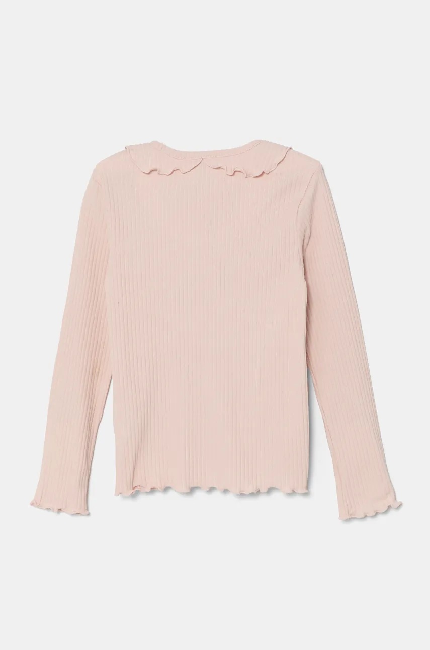 Дитячий лонгслів United Colors of Benetton колір рожевий 3F1AG10H6
