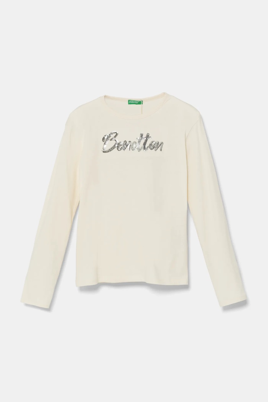 

Детска блуза с дълги ръкави United Colors of Benetton в бежово 3ATNC10L0, Бежов