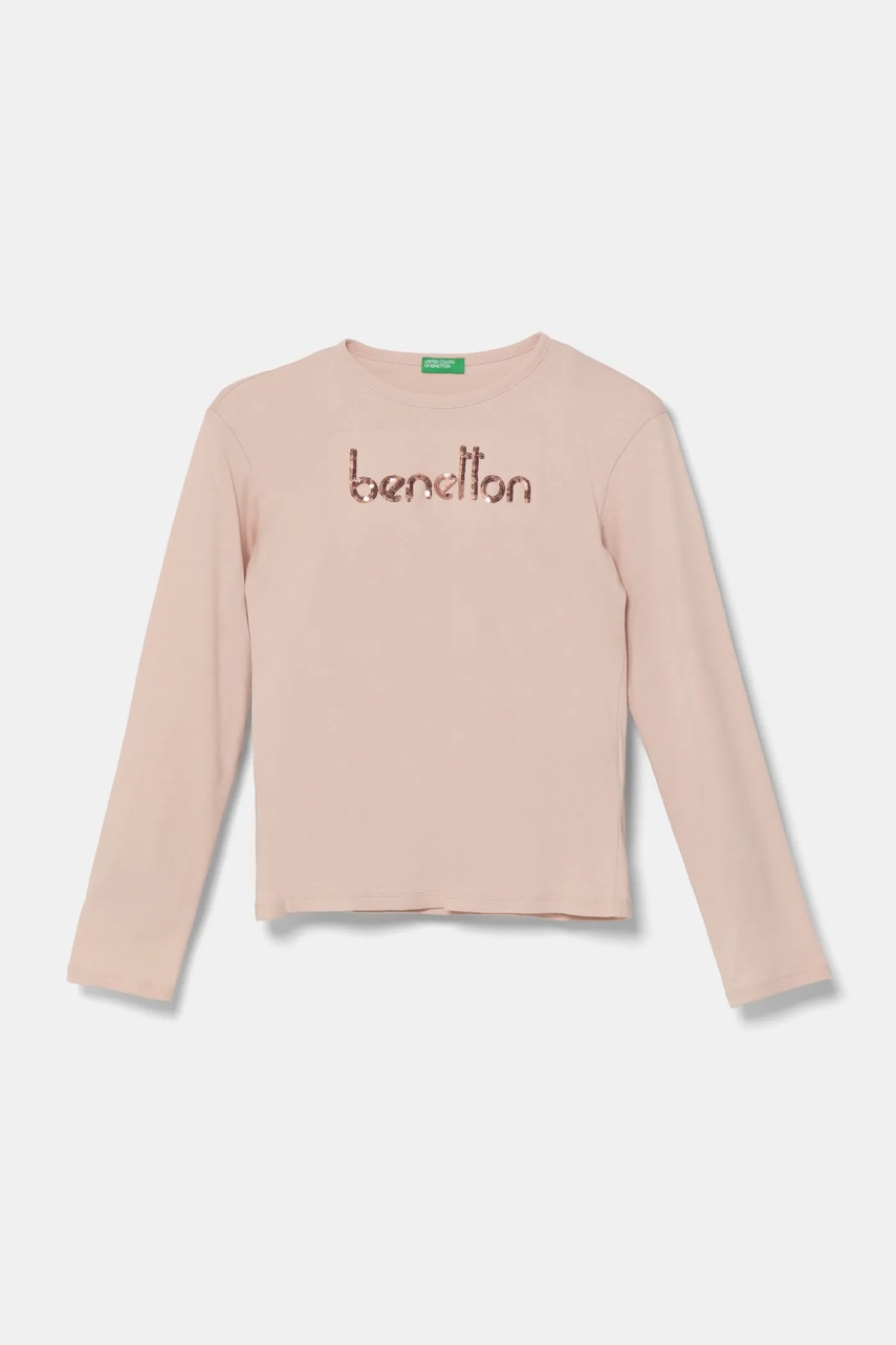

Детска блуза с дълги ръкави United Colors of Benetton в розово 3ATNC10L0, Розов