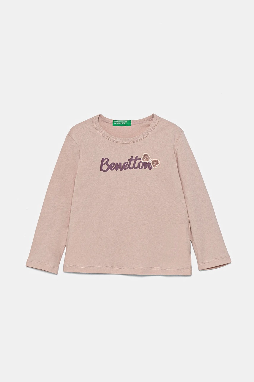 

Детска блуза с дълги ръкави United Colors of Benetton в розово 3ATNG10GI, Розов