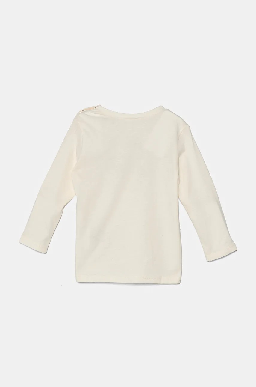 Хлопковый лонгслив для младенцев United Colors of Benetton цвет бежевый 3ATNA105F Хлопковый лонгслив для младенцев United Colors of Benetton цвет бежевый 3ATNA105F
