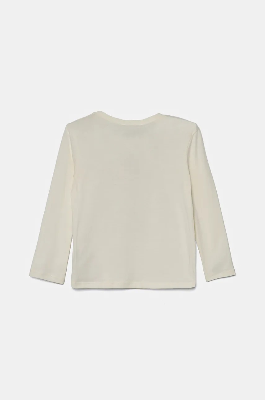 Хлопковый детский лонгслив United Colors of Benetton цвет бежевый 3ATNG10GQ Хлопковый детский лонгслив United Colors of Benetton цвет бежевый 3ATNG10GQ