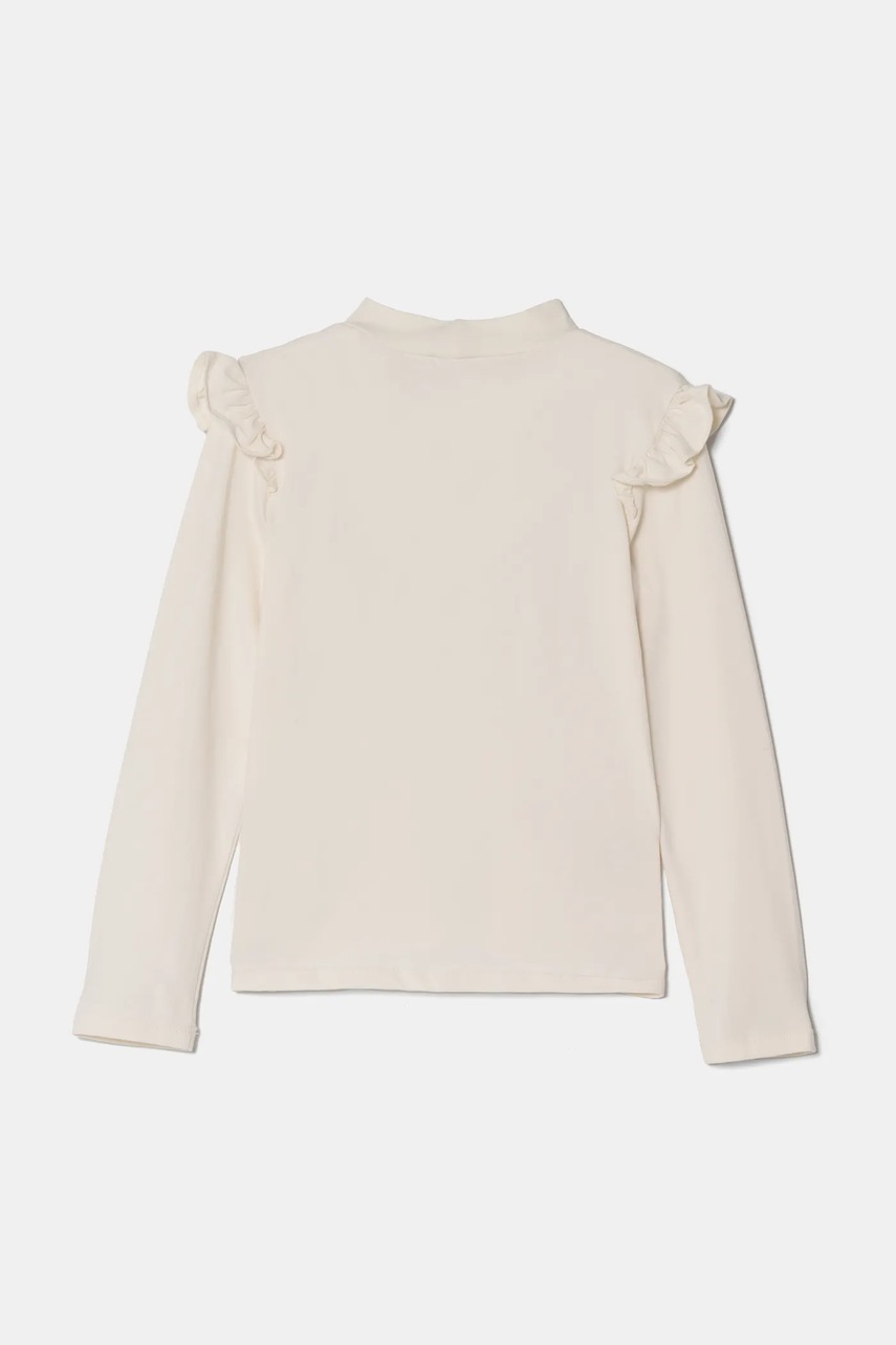 Лонгслив United Colors of Benetton цвет бежевый с полугольфом 3Q8DG10GG