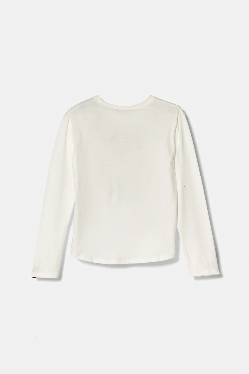 Хлопковый детский лонгслив United Colors of Benetton цвет белый 3VR5C10OQ