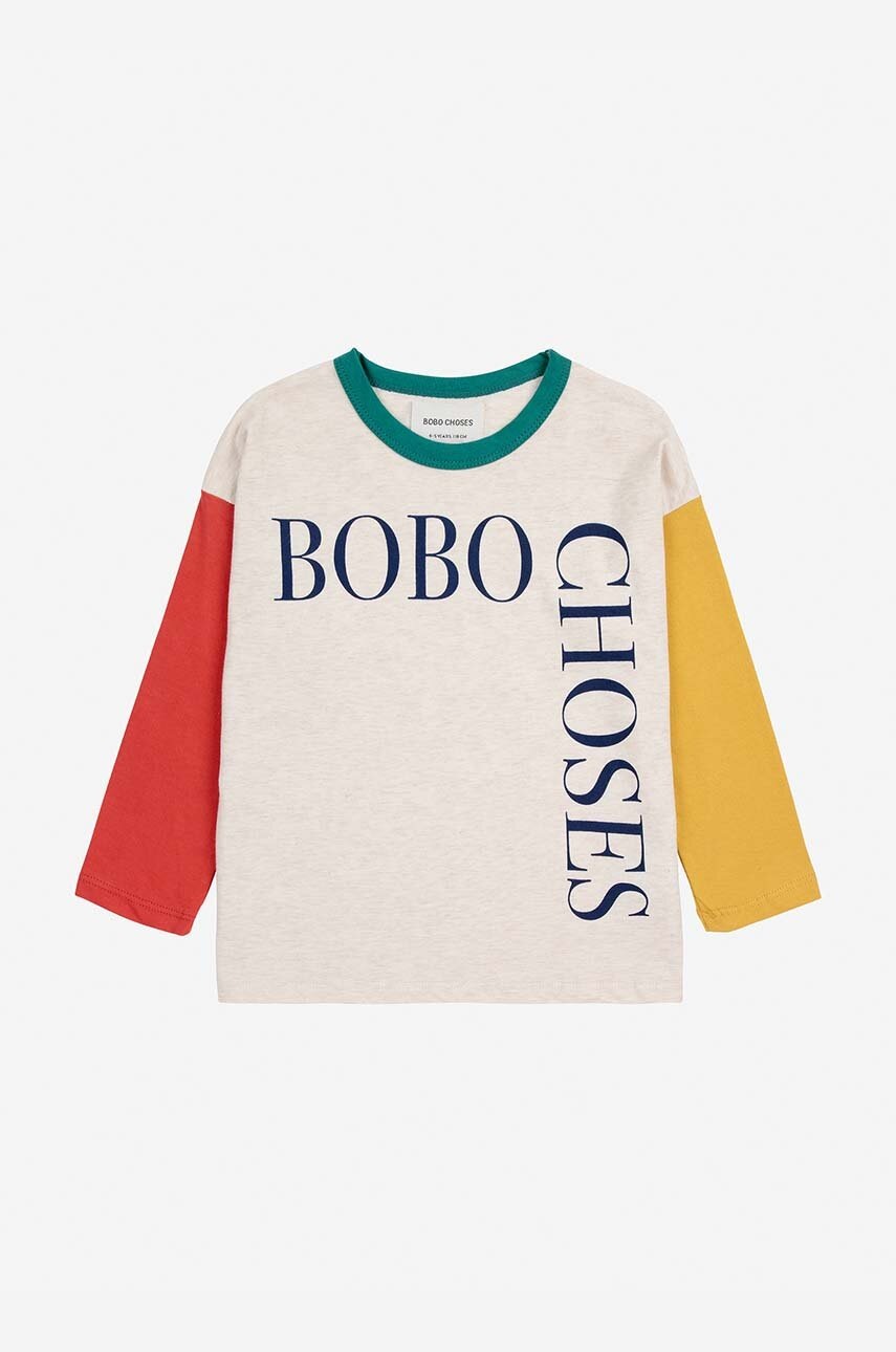 Дитячий бавовняний лонгслів Bobo Choses з принтом 224AC014