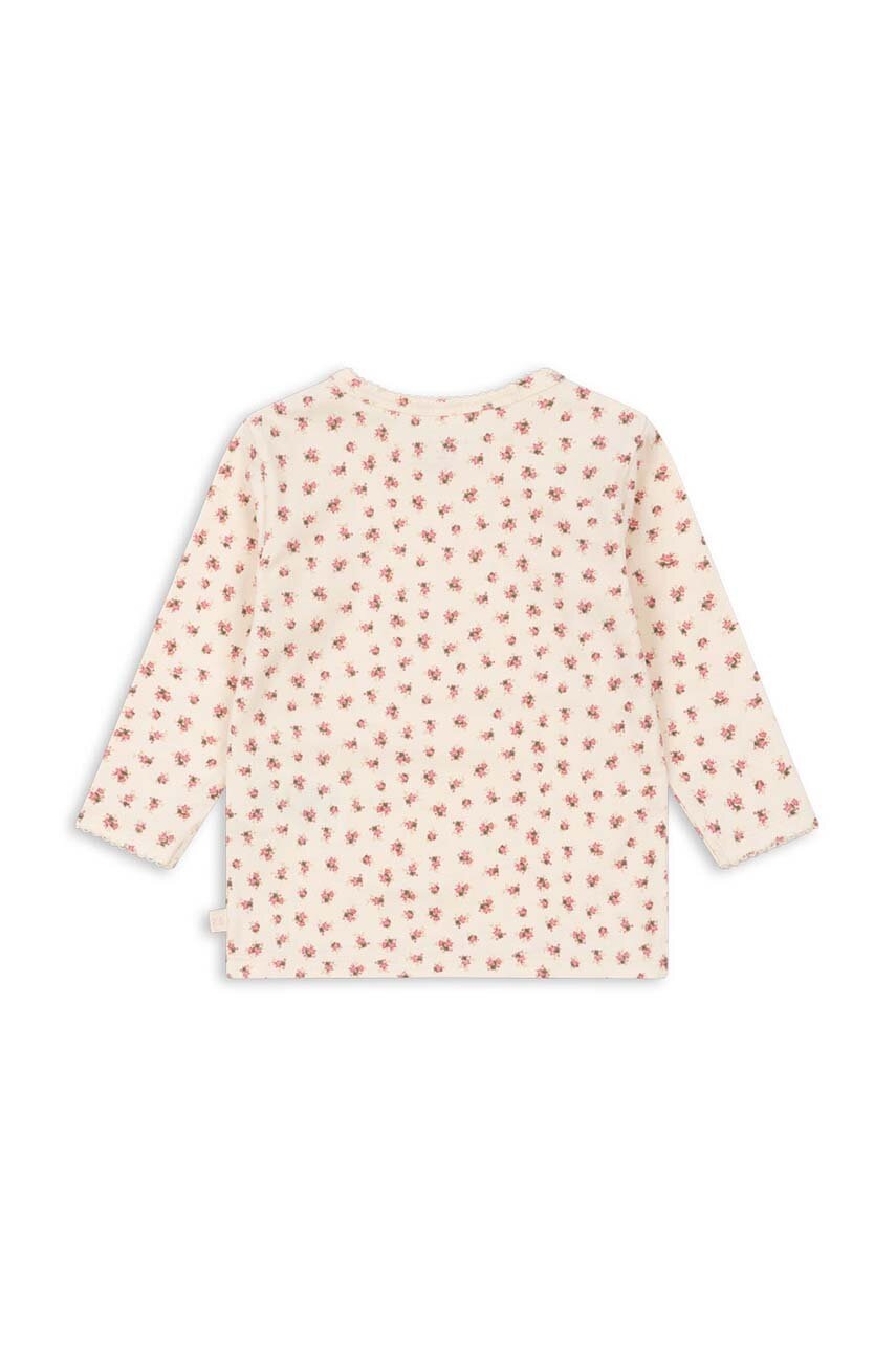 Лонгслів для немовлят Konges Sløjd BASIC BLOUSE GOTS колір бежевий візерунок KS101412
