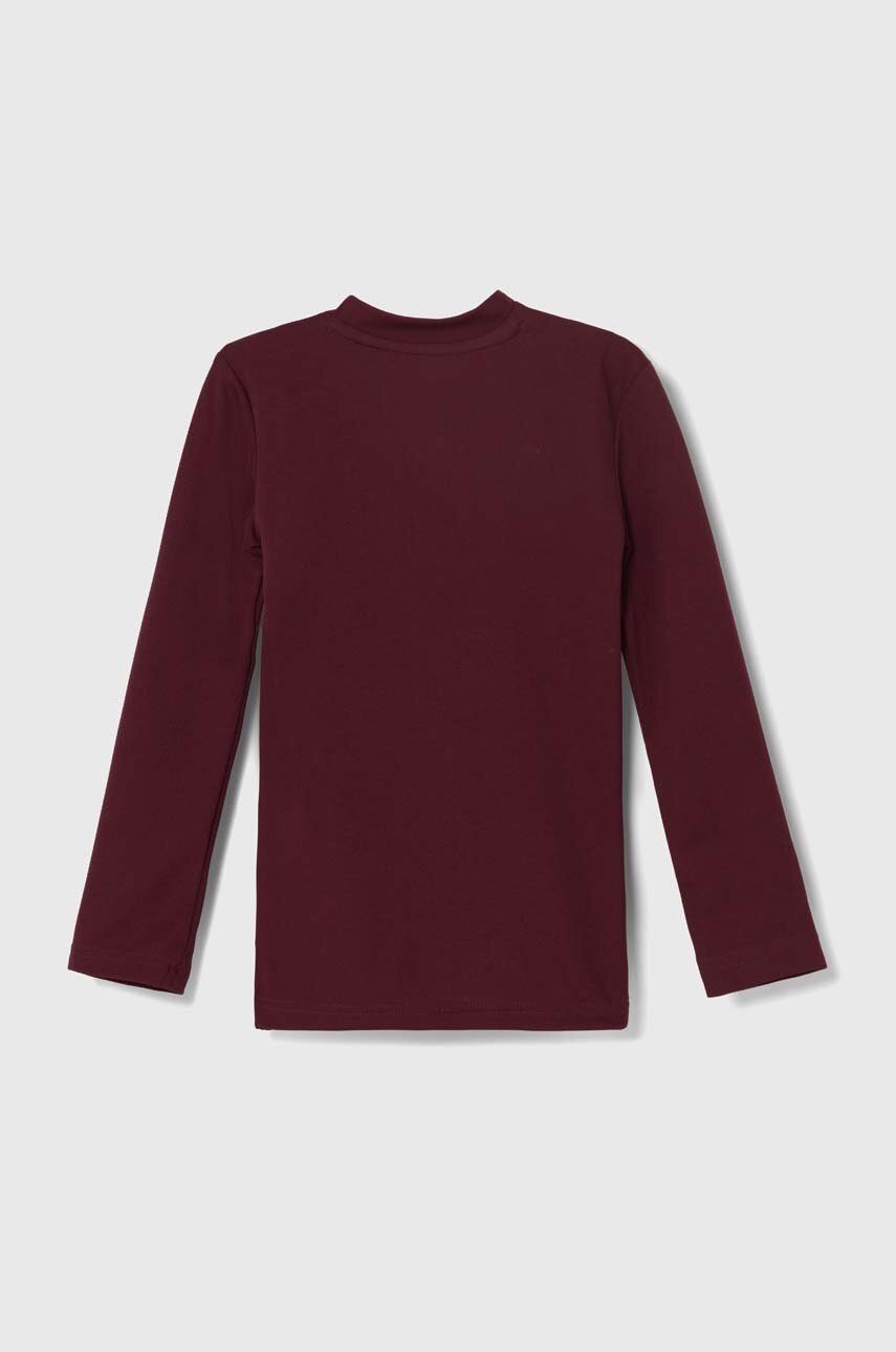 Детский лонгслив adidas Performance TEAM BASE TEE Y цвет бордовый с принтом GN7510
