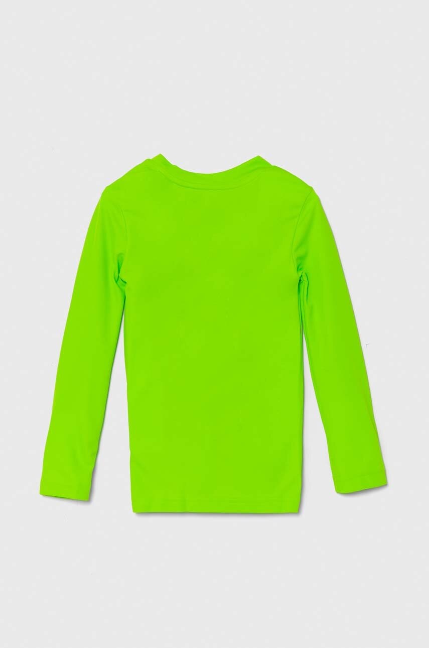 Детский лонгслив adidas Performance TEAM BASE TEE Y цвет зелёный с принтом GN7513