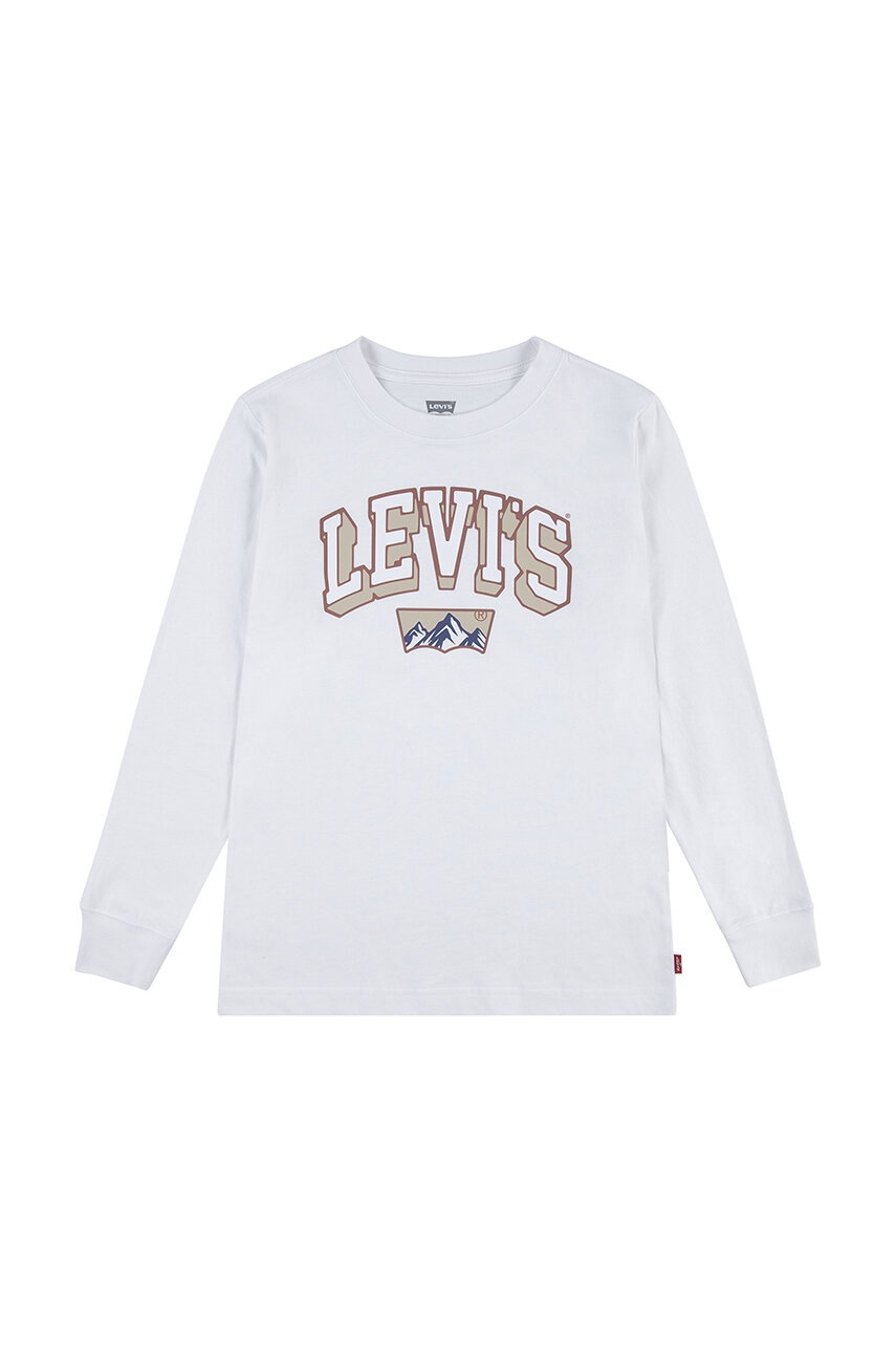 

Детска блуза с дълги ръкави Levi's ACADEMIC ADVENTURER LS TEE в бяло с принт 8EL440, Бял