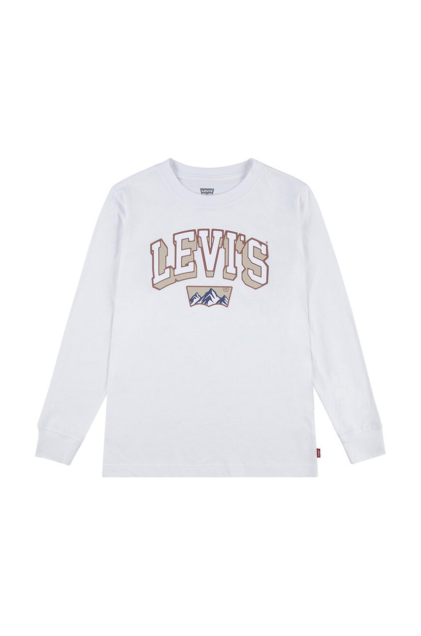 

Детска блуза с дълги ръкави Levi's ACADEMIC ADVENTURER LS TEE в бяло с принт 9EL440, Бял