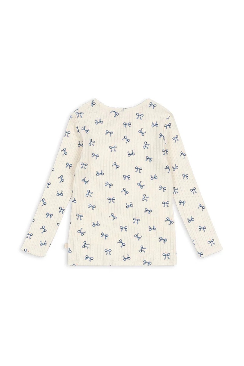 Хлопковый детский лонгслив Konges Sløjd MINNIE BLOUSE GOTS цвет белый KS102050