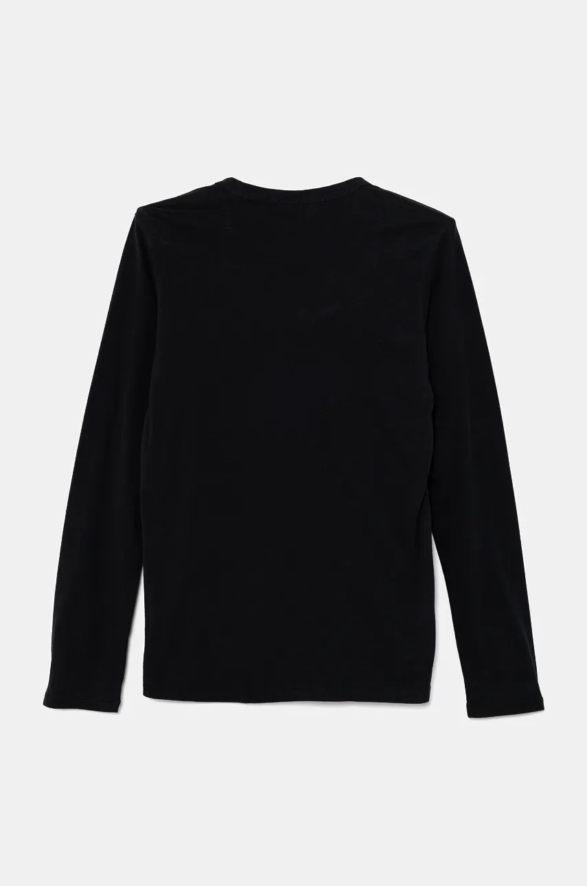 Хлопковый детский лонгслив Napapijri S-CHAMOIS LS цвет чёрный NP0A4HYK0411 Хлопковый детский лонгслив Napapijri S-CHAMOIS LS цвет чёрный NP0A4HYK0411