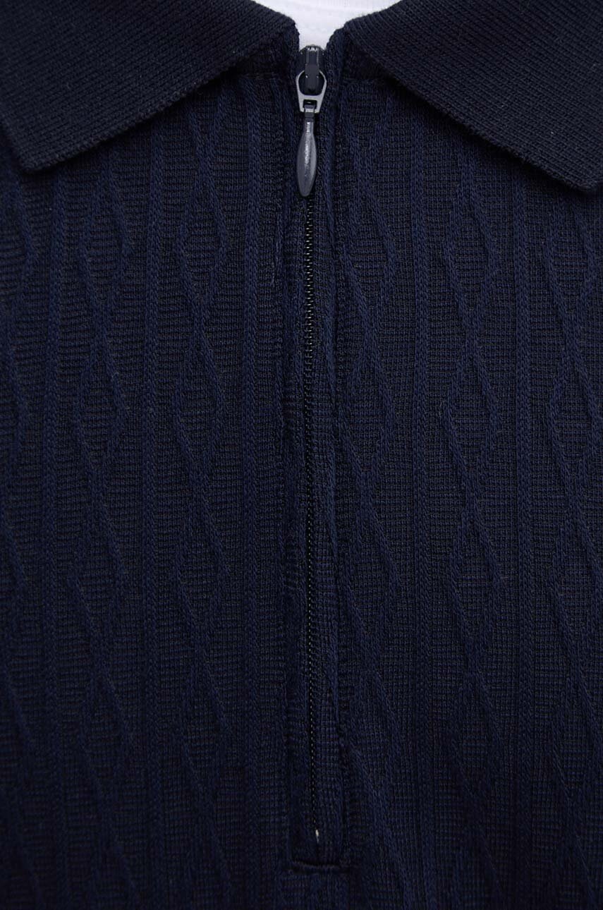 Лонгслів Bruuns Bazaar CabBBGonzo LS Polo Tee чоловічий колір синій однотонний BBM2400 