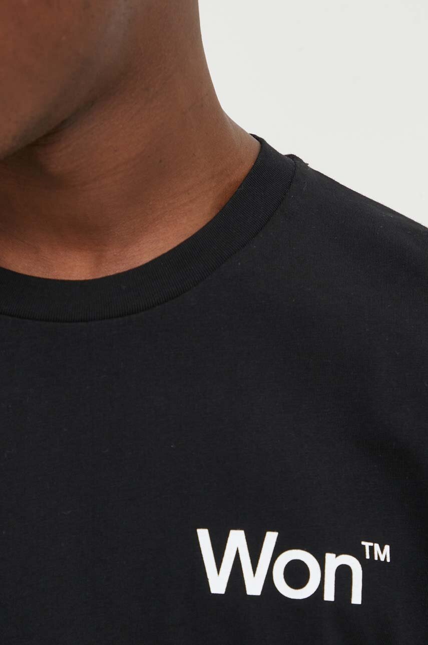 Βαμβακερή μπλούζα με μακριά μανίκια Won Hundred χρώμα: μαύρο, 3146-12063 φωτογραφία