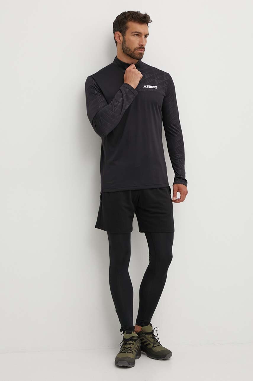 Μπλουζάκι adidas TERREX OUTDOOR χρώμα: μαύρο, HT9501 φωτογραφία
