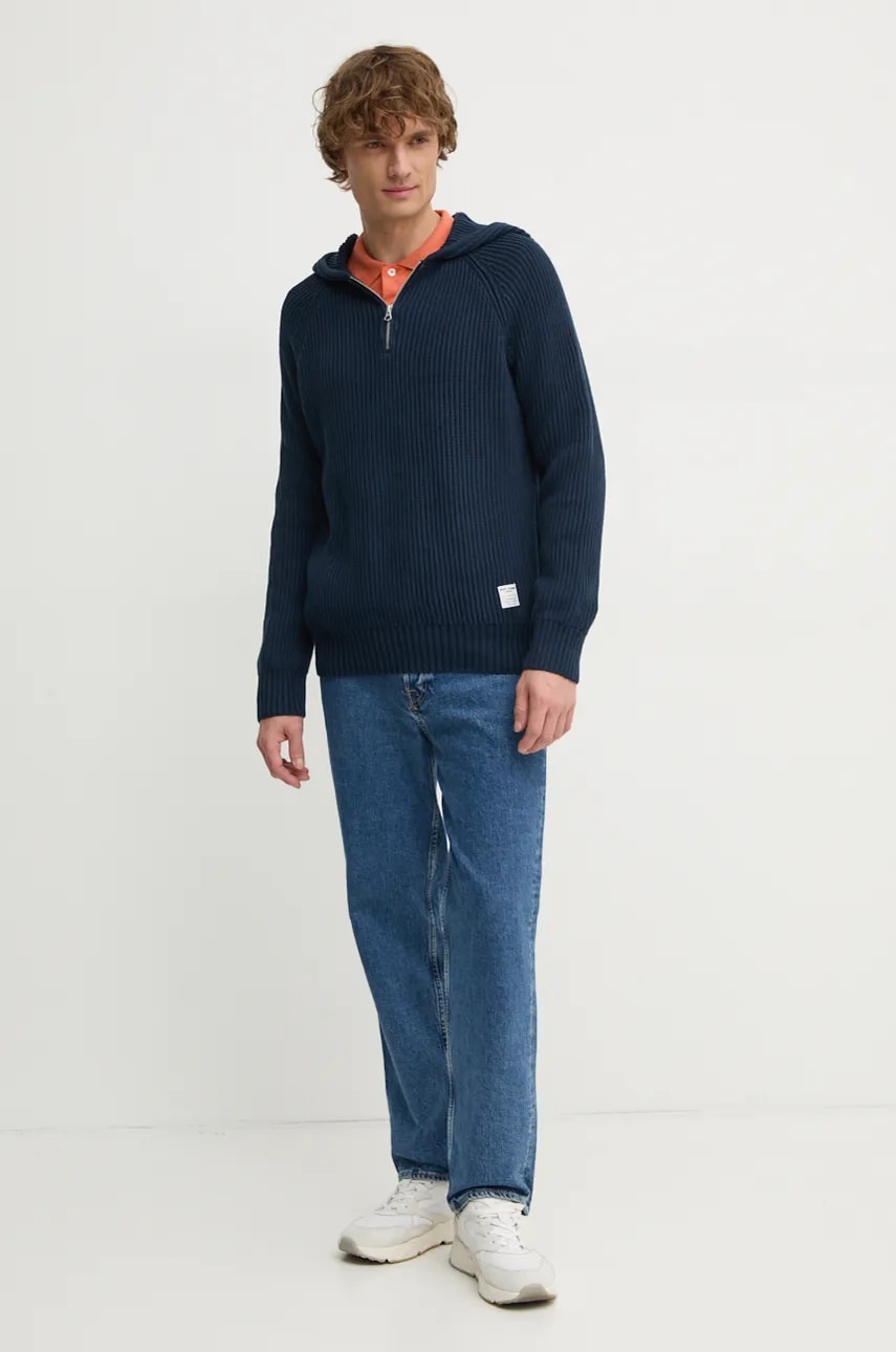 Хлопковый лонгслив United Colors of Benetton цвет оранжевый однотонный 3088U3025 Хлопковый лонгслив United Colors of Benetton цвет оранжевый однотонный 3088U3025