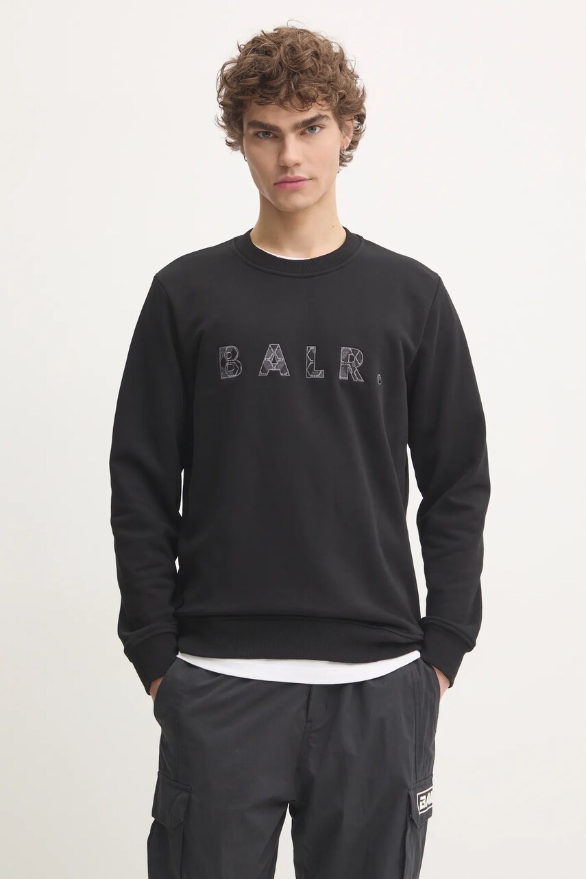 BALR. bluza barbati, culoarea negru, cu imprimeu, B1262 1087