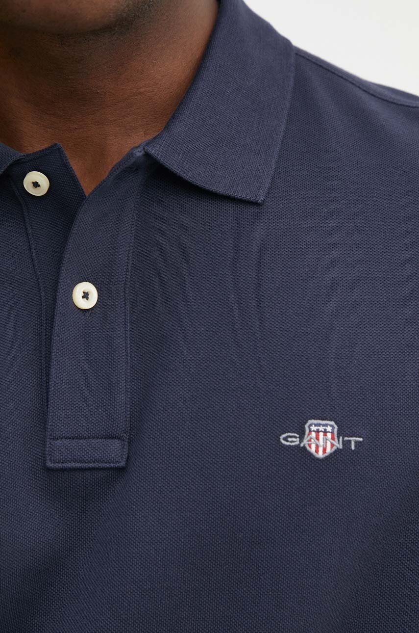 Βαμβακερή μπλούζα με μακριά μανίκια Gant χρώμα: ναυτικό μπλε, 2230 φωτογραφία