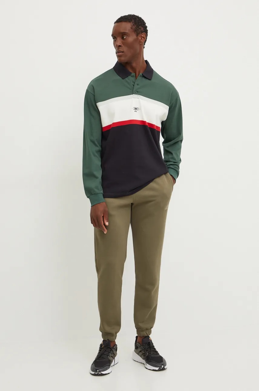 Хлопковый лонгслив Quiksilver Mercury цвет зелёный узорный AQYKT03125 Хлопковый лонгслив Quiksilver Mercury цвет зелёный узорный AQYKT03125