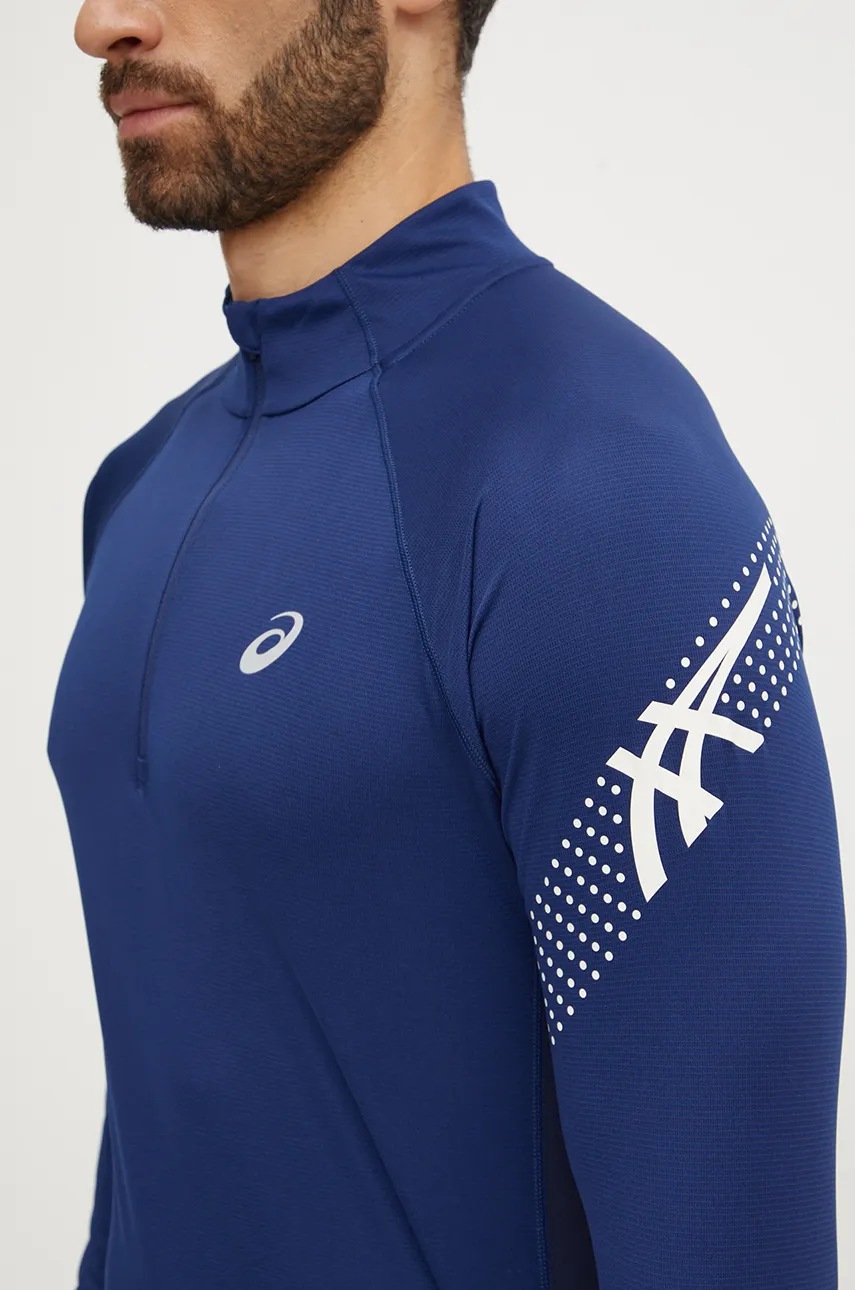 Кофта для бігу Asics Icon колір синій візерунок 2011C732 