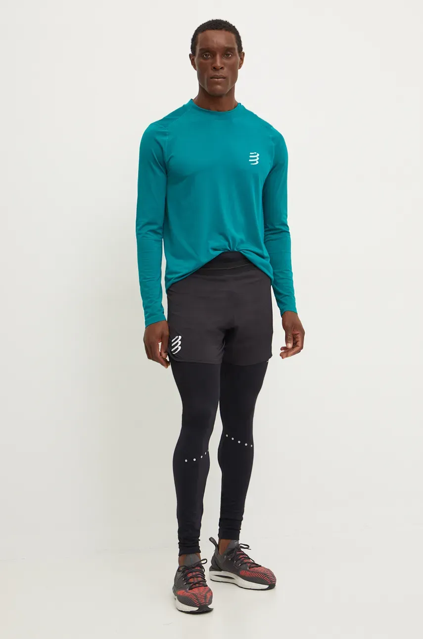 Μακρυμάνικο μπλουζάκι για τρέξιμο Compressport Performance χρώμα: πράσινο, ATSM4946 φωτογραφία