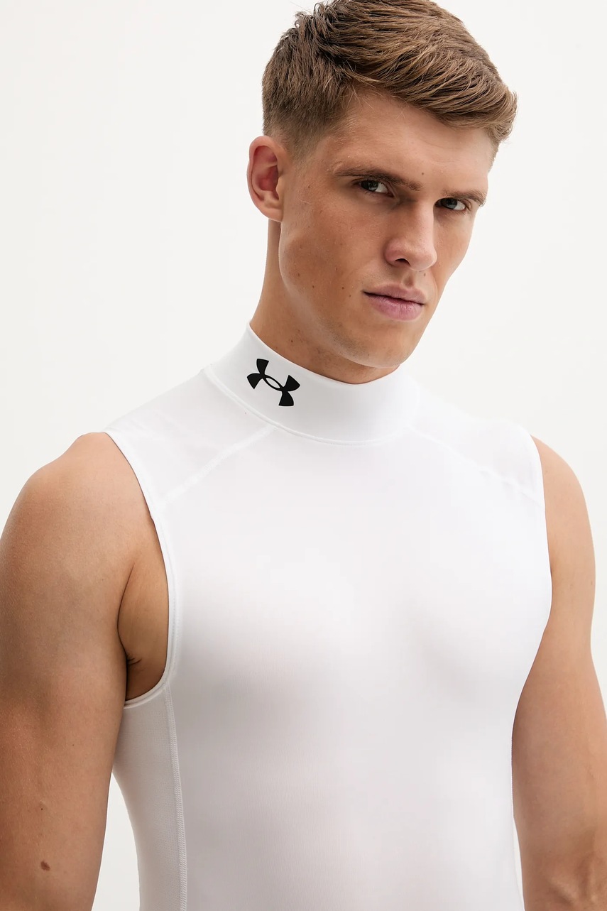 Μπλουζάκι προπόνησης Under Armour HG Armour Comp Mock χρώμα: μαύρο, 1361521 φωτογραφία