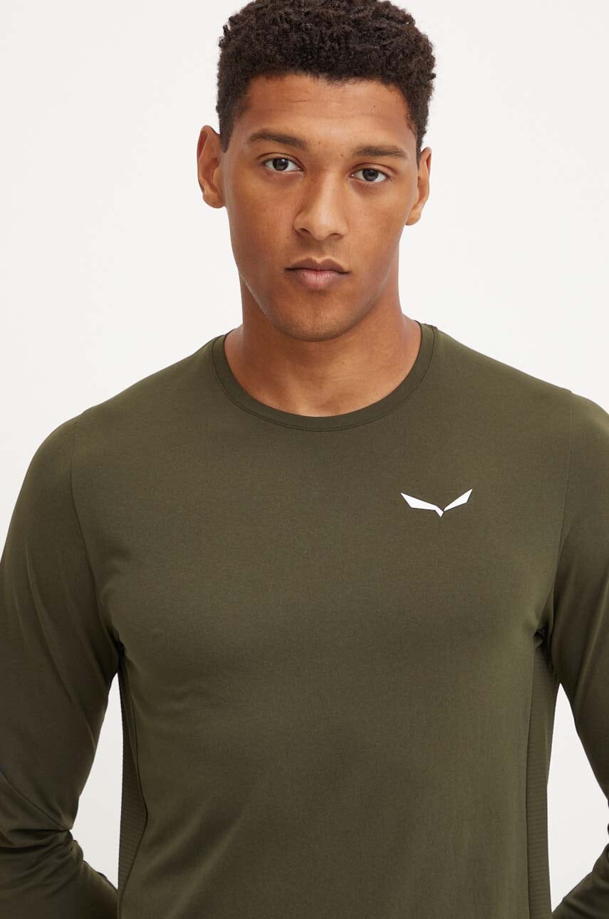 Salewa longsleeve sport Pedroc Dry culoarea verde, neted, 00.0000028578