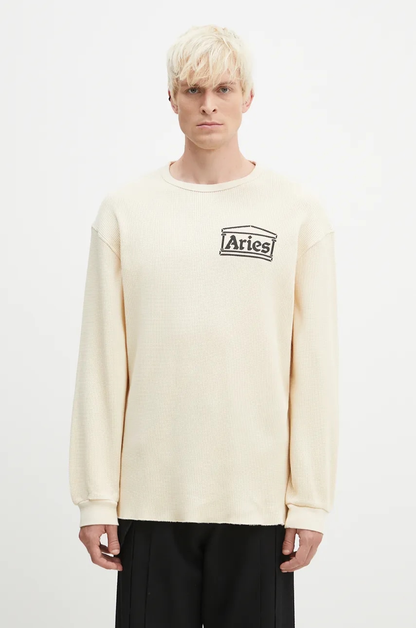 Aries pulover de bumbac Waffle