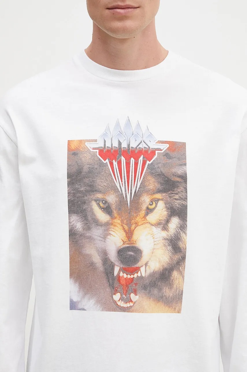 Βαμβακερή μπλούζα με μακριά μανίκια Aries Wolf Longsleeve Tee φωτογραφία