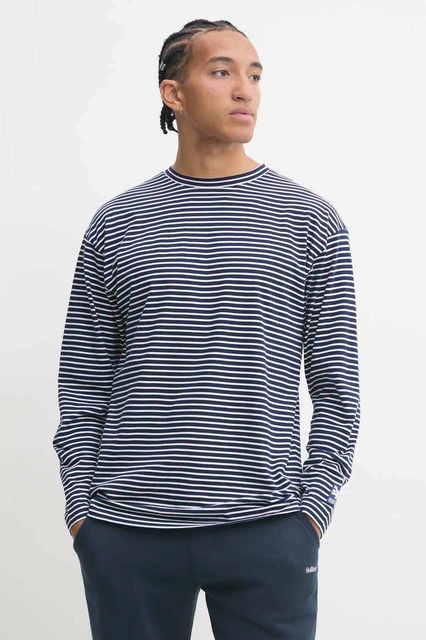Zoo York longsleeve din bumbac culoarea albastru marin, modelator, 60240007