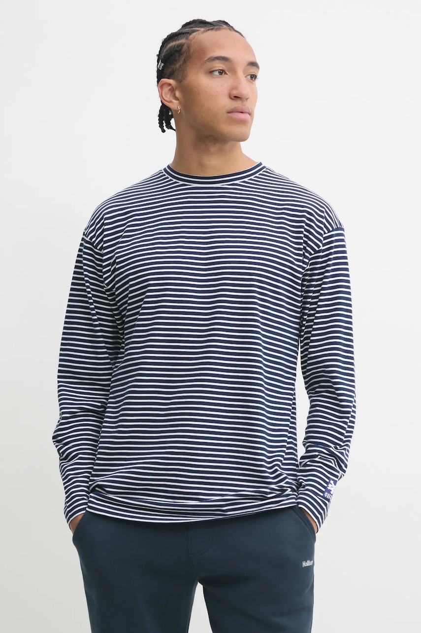 Zoo York longsleeve din bumbac culoarea albastru marin, modelator, 60240007