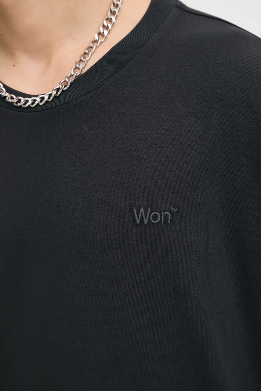 Βαμβακερή μπλούζα με μακριά μανίκια Won Hundred χρώμα: μαύρο, 3301-12063 φωτογραφία