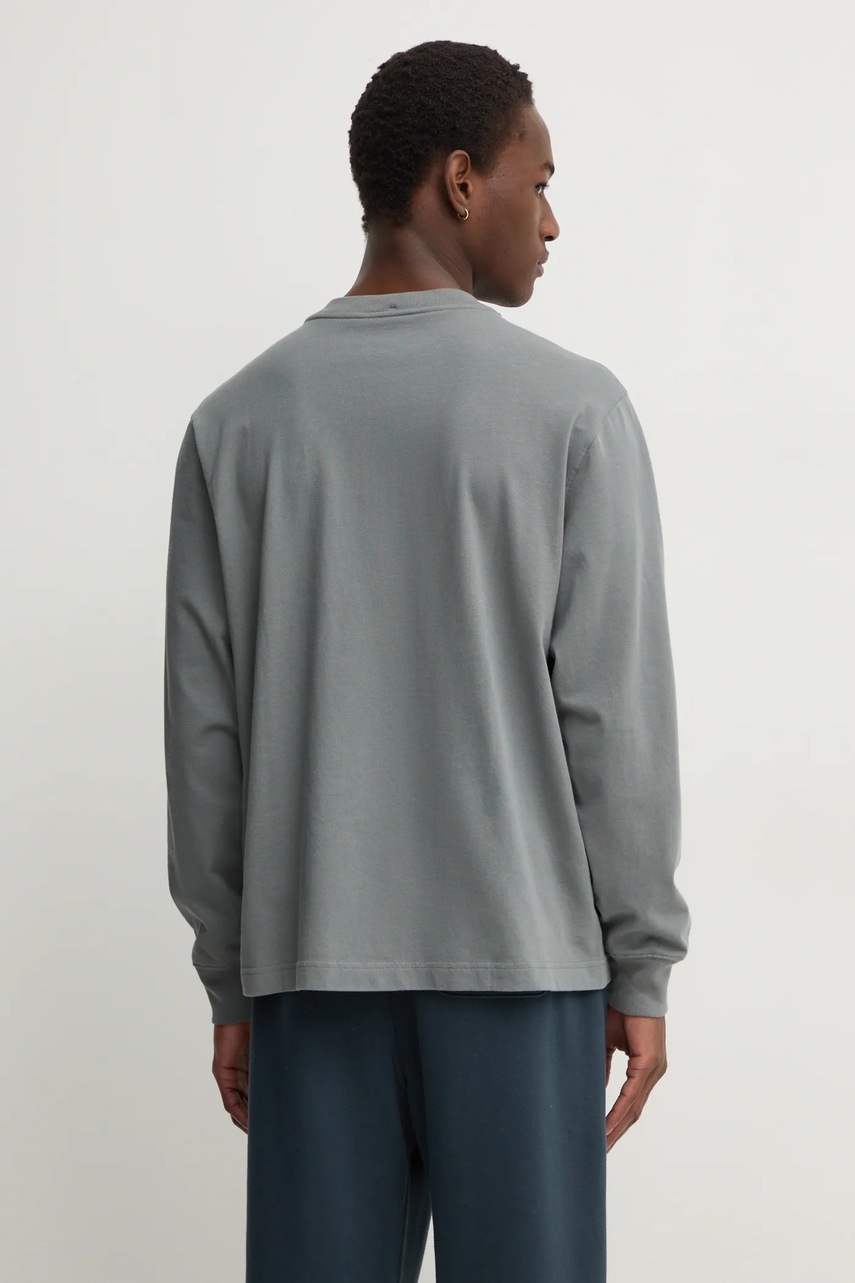 Abercrombie & Fitch pamut hosszúujjú szürke, sima, KI124-4534 termék 2. képe