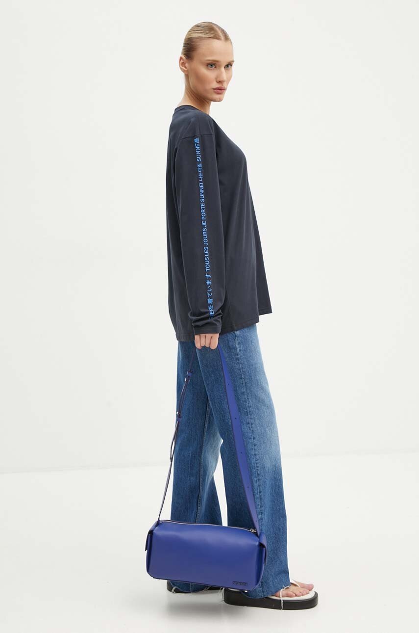 Βαμβακερή μπλούζα με μακριά μανίκια Sunnei φωτογραφία