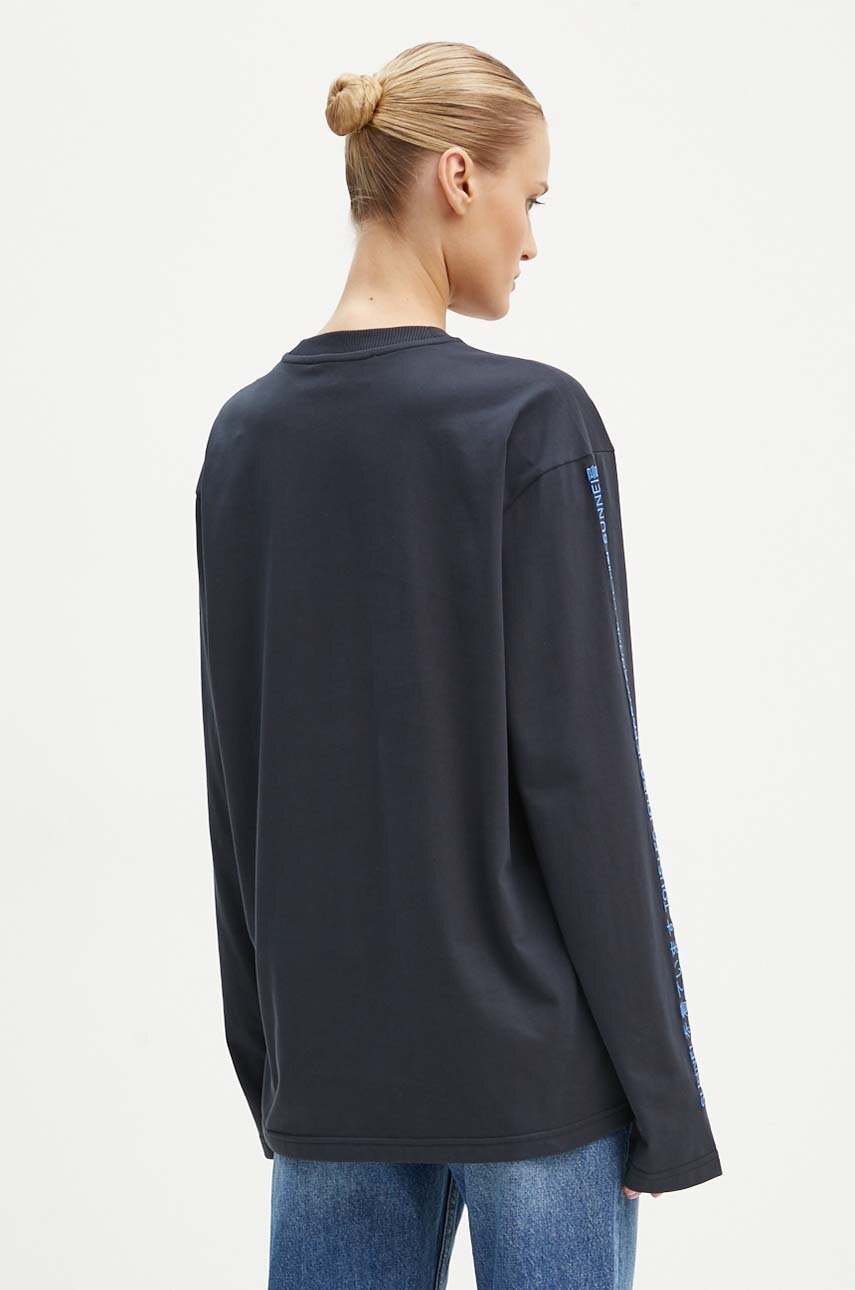 Βαμβακερή μπλούζα με μακριά μανίκια Sunnei φωτογραφία