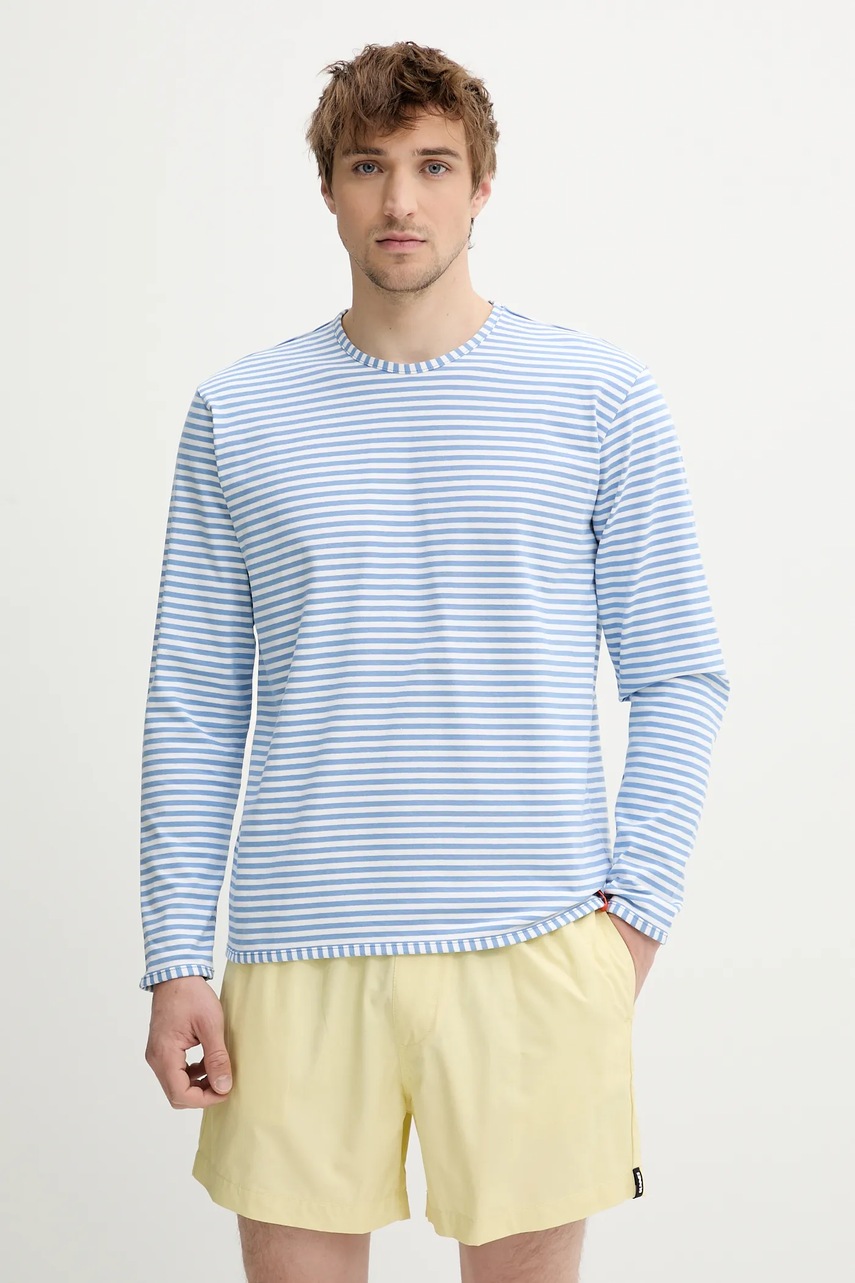 Sunnei longsleeve din bumbac culoarea maro, cu imprimeu, RTWXJER004