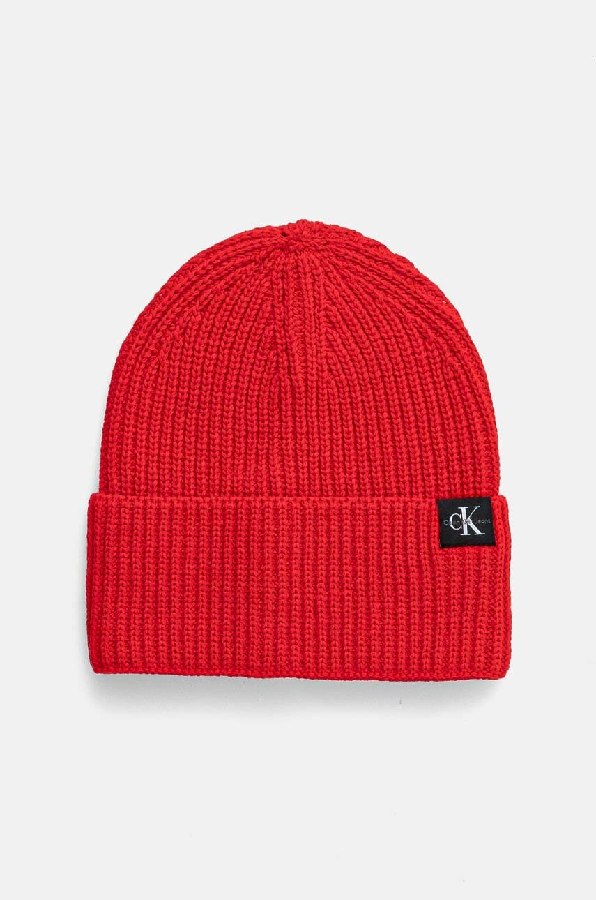 Детская шапка Calvin Klein Jeans цвет красный IU0IU00440 Детская шапка Calvin Klein Jeans цвет красный IU0IU00440