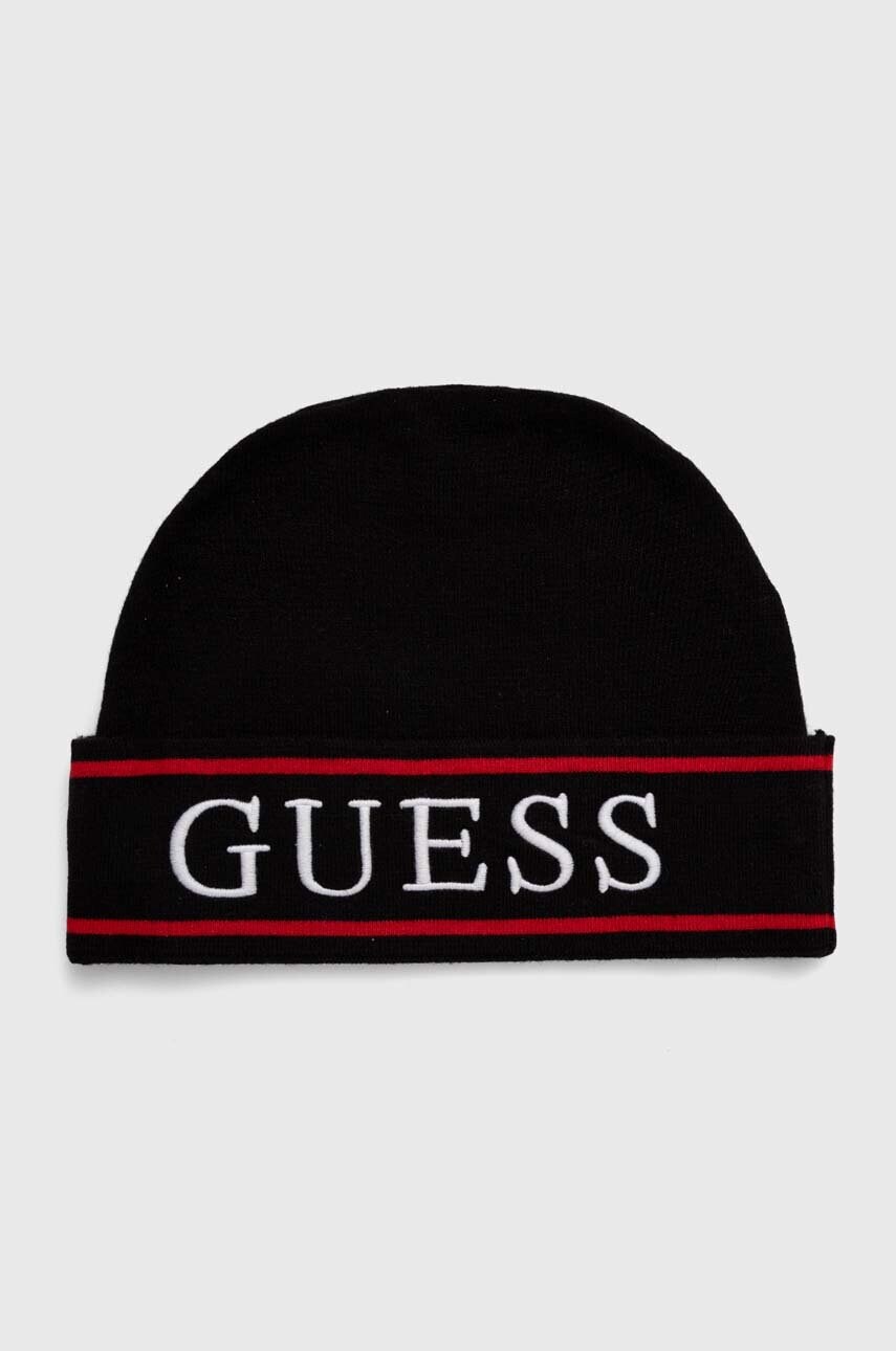 Levně Dětská čepice Guess černá barva, z tenké pleteniny, L4YZ00 Z3GW0