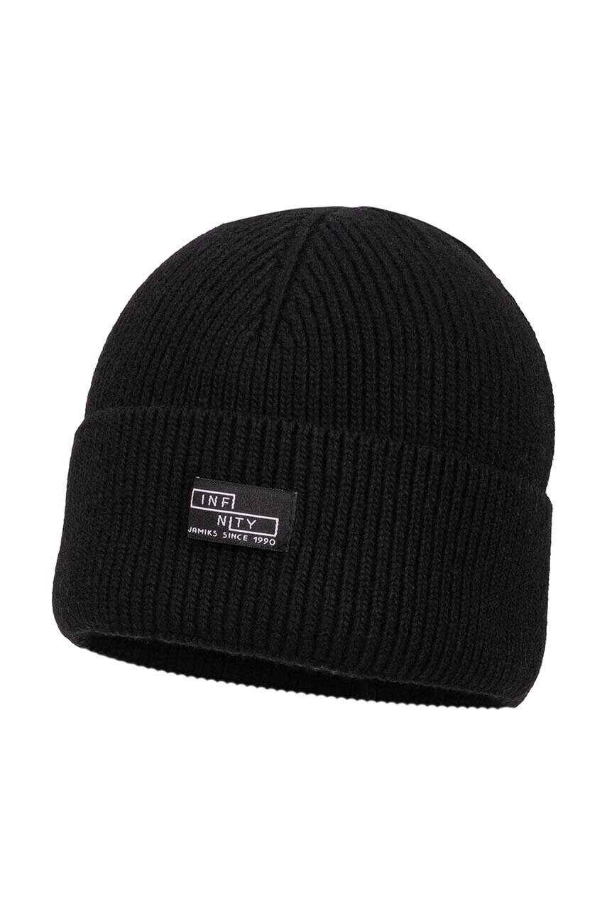 Jamiks caciula din lana pentru copii BERGER culoarea negru, JZH348
