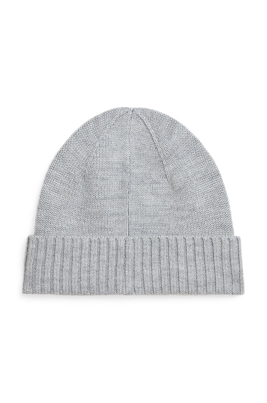 Детская хлопковая шапочка Polo Ralph Lauren цвет серый  323953204002