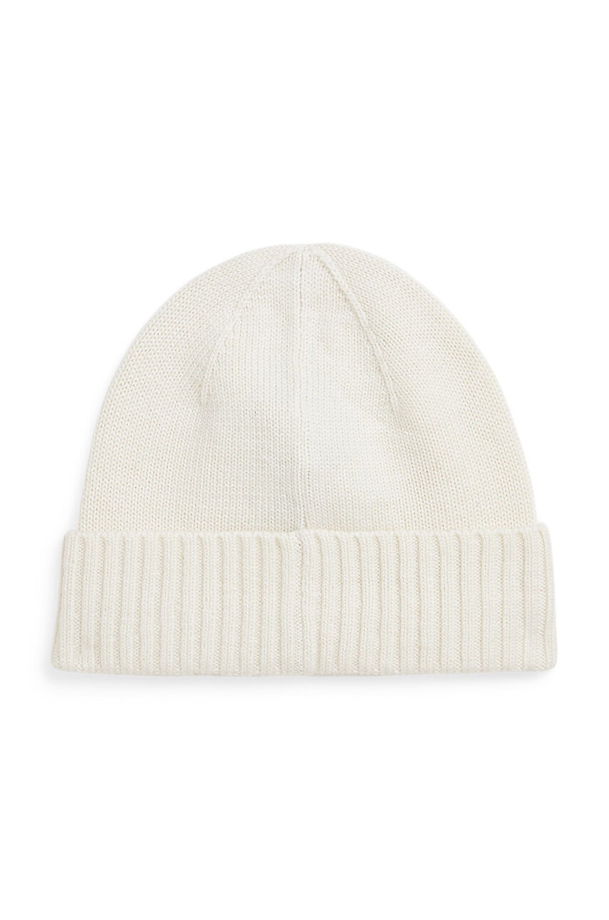 Дитяча вовняна шапка Polo Ralph Lauren колір бежевий  323953204003
